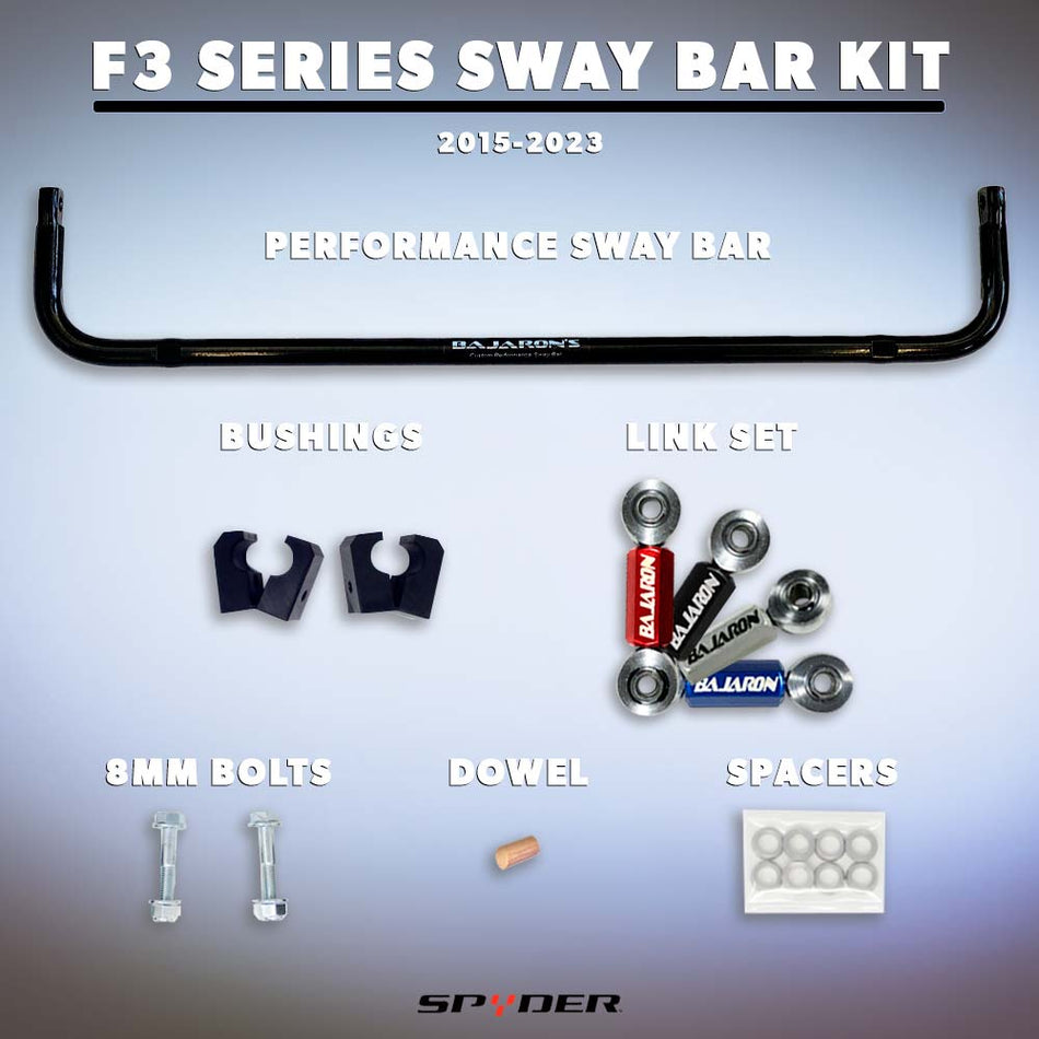Performance Sway Bar Kit for 2015-2023 F3, F3-, F3-S & F3-T Can-Am Spyder by BajaRon