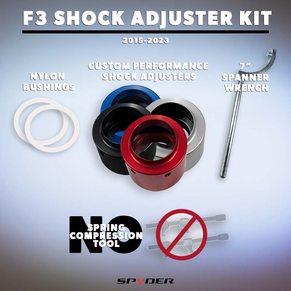 Shock Adjuster Kit (without Spring Compressor Tool) for 2015-2023 F3 Can-Am Spyder by BajaRon