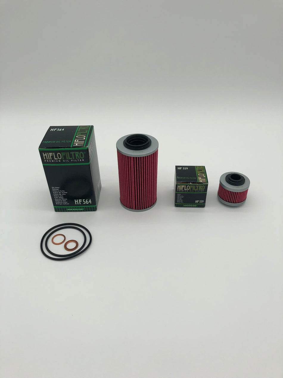 BajaRon HiFlo 564 - SE5 w/ 559 Transmission Oil Filter Kit w/ Seals - Can-Am Spyder